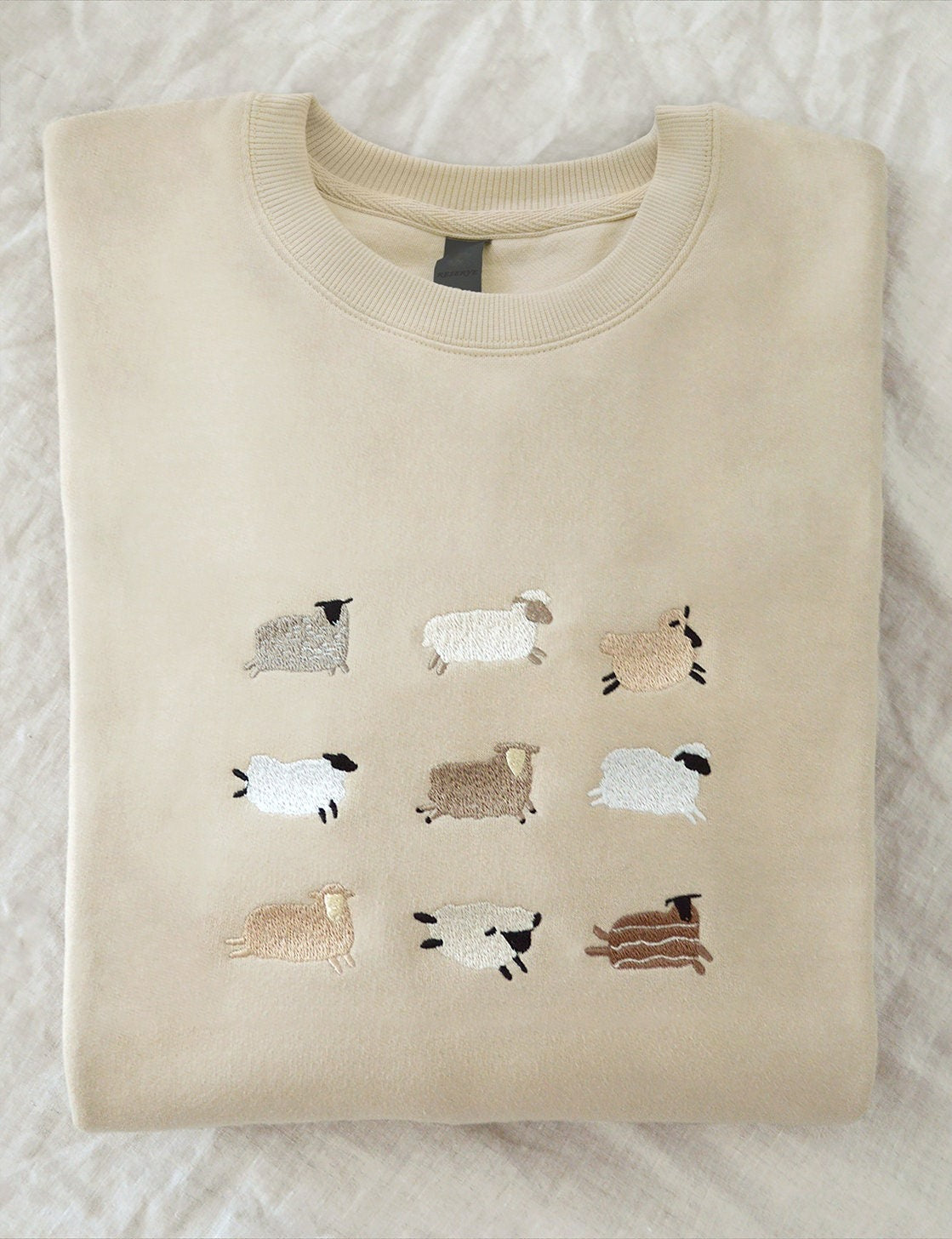 Embroidered 'Lost Sheep' Sweatshirt, Jesus Leaves the 99, The Lord is My Shepherd Crewneck, Psalm 23, Christian Apparel, Sweater